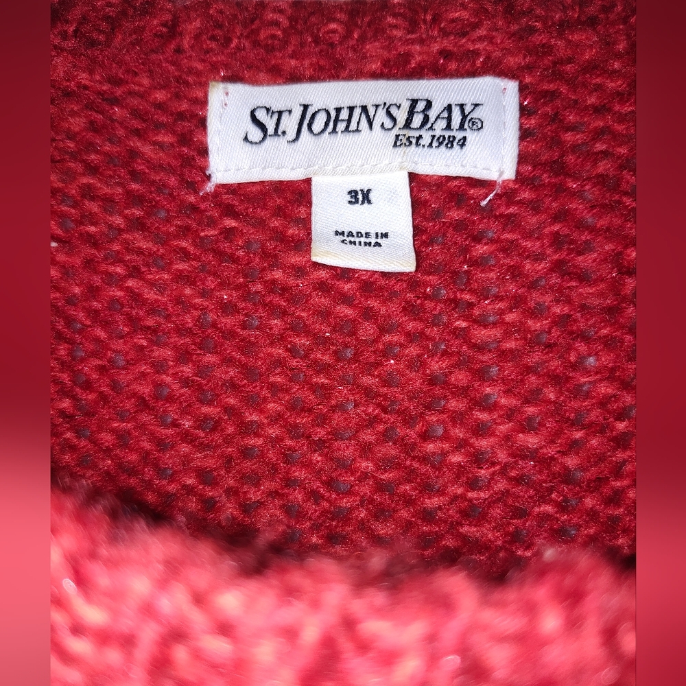 Red Women's Sweater - Picture 3 of 4
